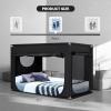 imageBed Canopy Portable Blackout Bed Tent Privacy Tent for Adult Indoor Sleeping with 3 Doors Storage BagBlack