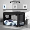 imageBed Canopy Portable Blackout Bed Tent Privacy Tent for Adult Indoor Sleeping with 3 Doors Storage BagBlack