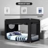imageBed Canopy Portable Blackout Bed Tent Privacy Tent for Adult Indoor Sleeping with 3 Doors Storage BagBlack