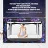 imageBed Canopy Portable Blackout Bed Tent Privacy Tent for Adult Indoor Sleeping with 3 Doors Storage BagGalaxy