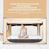 imageBed Canopy Portable Blackout Bed Tent Privacy Tent for Adult Indoor Sleeping with 3 Doors Storage BagKhaki