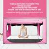 imageBed Canopy Portable Blackout Bed Tent Privacy Tent for Adult Indoor Sleeping with 3 Doors Storage BagPink