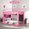 imageBed Canopy Portable Blackout Bed Tent Privacy Tent for Adult Indoor Sleeping with 3 Doors Storage BagPink