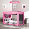 imageBed Canopy Portable Blackout Bed Tent Privacy Tent for Adult Indoor Sleeping with 3 Doors Storage BagPink