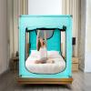 imageBed Canopy Portable Blackout Bed Tent Privacy Tent for Adult Indoor Sleeping with 3 Doors Storage BagTeal