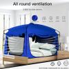 imageBed TentPortable Privacy Sleeping Bed CanopyBlackout 90 Drapes for Kids and AdultIndoor Space Tent with Breathable Large Mesh WindowsBlue
