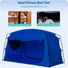imageBed TentPortable Privacy Sleeping Bed CanopyBlackout 90 Drapes for Kids and AdultIndoor Space Tent with Breathable Large Mesh WindowsBlue