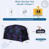 imageBed TentPortable Privacy Sleeping Bed CanopyBlackout 90 Drapes for Kids and AdultIndoor Space Tent with Breathable Large Mesh WindowsGalaxy