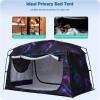 imageBed TentPortable Privacy Sleeping Bed CanopyBlackout 90 Drapes for Kids and AdultIndoor Space Tent with Breathable Large Mesh WindowsGalaxy