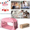 imageBed TentPortable Privacy Sleeping Bed CanopyBlackout 90 Drapes for Kids and AdultIndoor Space Tent with Breathable Large Mesh WindowsPink