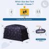imageBed TentPortable Privacy Sleeping Bed CanopyBlackout 90 Drapes for Kids and AdultIndoor Space Tent with Breathable Large Mesh WindowsStarry