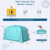 imageBed TentPortable Privacy Sleeping Bed CanopyBlackout 90 Drapes for Kids and AdultIndoor Space Tent with Breathable Large Mesh WindowsTEAL