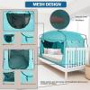 imageBed TentPortable Privacy Sleeping Bed CanopyBlackout 90 Drapes for Kids and AdultIndoor Space Tent with Breathable Large Mesh WindowsTEAL