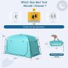 imageBed TentPortable Privacy Sleeping Bed CanopyBlackout 90 Drapes for Kids and AdultIndoor Space Tent with Breathable Large Mesh WindowsTEAL