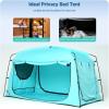 imageBed TentPortable Privacy Sleeping Bed CanopyBlackout 90 Drapes for Kids and AdultIndoor Space Tent with Breathable Large Mesh WindowsTEAL