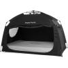 imageIndoor Instant Privacy Bed Tent for SleepingQuick Setup Bed CanopiesPortable Bed Drapes with Large Space and 3 Doors Starry TwinBlack