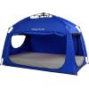 imageIndoor Instant Privacy Bed Tent for SleepingQuick Setup Bed CanopiesPortable Bed Drapes with Large Space and 3 Doors Starry TwinBlue