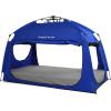 imageIndoor Instant Privacy Bed Tent for SleepingQuick Setup Bed CanopiesPortable Bed Drapes with Large Space and 3 Doors Starry TwinBlue