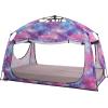 imageIndoor Instant Privacy Bed Tent for SleepingQuick Setup Bed CanopiesPortable Bed Drapes with Large Space and 3 Doors Starry TwinGalaxy