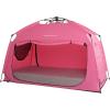imageIndoor Instant Privacy Bed Tent for SleepingQuick Setup Bed CanopiesPortable Bed Drapes with Large Space and 3 Doors Starry TwinPink