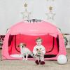 imageIndoor Instant Privacy Bed Tent for SleepingQuick Setup Bed CanopiesPortable Bed Drapes with Large Space and 3 Doors Starry TwinPink