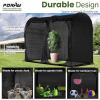 imageLarge Tunnel 82x4 Sunshade Cloth Gardening NetEasy Set up 4FT Tall Crops Shade Cover UV Resistant Plant 80 Sunblock Net for VegetablesFruits and Mini Flower Pot with Stakes and Carry82X4X6FT