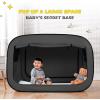 imagePoray Pop Up Baby Bed Tent Privacy Tent for Toddler Sleeping with 2 Zipper DoorsBreathable Mesh Windows and Portable Carry Bagblack