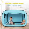 imagePoray Pop Up Baby Bed Tent Privacy Tent for Toddler Sleeping with 2 Zipper DoorsBreathable Mesh Windows and Portable Carry Bagblue