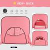 imagePoray Pop up Baby Privacy Bed Tent Sleeping Crib Tent Cover for ToddlerBlocks 80 Light with Monitor and Fan Pouch Design with Zipper DoorsBreathable Mesh WindowsPink