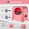 imagePoray Pop up Baby Privacy Bed Tent Sleeping Crib Tent Cover for ToddlerBlocks 80 Light with Monitor and Fan Pouch Design with Zipper DoorsBreathable Mesh WindowsPink