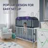 imagePorayhut Portable Baby Crib Net Safety Mesh TentPop up Infant Mosquito Net See Through Canopy Netting Cover for BabyampampToddler to Keep Baby from Climbing OutStarry Constellation