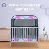 imagePorayhut Portable Baby Crib Net Safety Mesh TentPop up Infant Mosquito Net See Through Canopy Netting Cover for BabyampampToddler to Keep Baby from Climbing OutUnicorn Galaxy