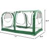 imagePortable Greenhouse for Garden Bed Easy SetUp Gardening Flower House ampamp Plant Sunshine Room with PVC Cover for Protecting Plant from Cold Frost ampamp Birds ampamp InsectsDouble Room Domed Greenhouse