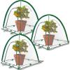 imagePortable Greenhouse for Garden Bed Easy SetUp Gardening Flower House ampamp Plant Sunshine Room with PVC Cover for Protecting Plant from Cold Frost ampamp Birds ampamp Insects3 Pcs Taper Plant Cover