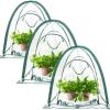 imagePortable Greenhouse for Garden Bed Easy SetUp Gardening Flower House ampamp Plant Sunshine Room with PVC Cover for Protecting Plant from Cold Frost ampamp Birds ampamp Insects3 Pcs Taper Plant Cover