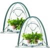 imagePortable Greenhouse for Garden Bed Easy SetUp Gardening Flower House ampamp Plant Sunshine Room with PVC Cover for Protecting Plant from Cold Frost ampamp Birds ampamp Insects2 Pcs Taper Plant Cover
