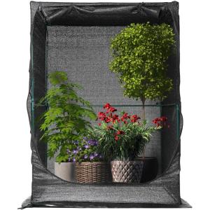 imageLarge Tunnel 82x4 Sunshade Cloth Gardening NetEasy Set up 4FT Tall Crops Shade Cover UV Resistant Plant 80 Sunblock Net for VegetablesFruits and Mini Flower Pot with Stakes and Carry4X4X574FT