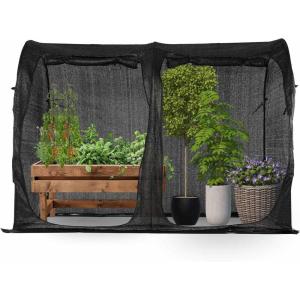 imageLarge Tunnel 82x4 Sunshade Cloth Gardening NetEasy Set up 4FT Tall Crops Shade Cover UV Resistant Plant 80 Sunblock Net for VegetablesFruits and Mini Flower Pot with Stakes and Carry82X4X6FT