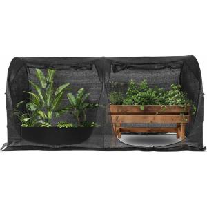 imageLarge Tunnel 82x4 Sunshade Cloth Gardening NetEasy Set up 4FT Tall Crops Shade Cover UV Resistant Plant 80 Sunblock Net for VegetablesFruits and Mini Flower Pot with Stakes and Carry84X4X4FT