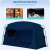 imageBed TentPortable Privacy Sleeping Bed CanopyBlackout 90 Drapes for Kids and AdultTwin Size Indoor Space Tent with Breathable Large Mesh Windows