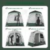 imageCamping Shower Tent Deluxe Changing Room Easy Set Up Privacy ShelterLarge Toilet Tent with Floor Drain Design for Beach CampingHiking with Stakes and Ropes for Stability2 Room GreyHunter Green