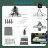 imageCamping Shower Tent Deluxe Changing Room Easy Set Up Privacy ShelterLarge Toilet Tent with Floor Drain Design for Beach CampingHiking with Stakes and Ropes for Stability2 Room GreyHunter Green