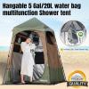 imageCamping Shower Tent Deluxe Changing Room Easy Set Up Privacy ShelterLarge Toilet Tent with Floor Drain Design for Beach CampingHiking with Stakes and Ropes for Stability1 Room GreenBrown