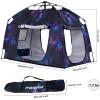 imageKids Play TentPortable Playhouse Children House Easy Set up Indoor Outdoor with Carry Bag for KidsLight Strip Design for Night use Space for Children and ParentsBirthday GalaxyGalaxy