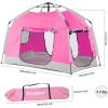 imageKids Play TentPortable Playhouse Children House Easy Set up Indoor Outdoor with Carry Bag for KidsLight Strip Design for Night use Space for Children and ParentsBirthday GalaxyVitality Pink