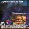 imageKids Play TentPortable Playhouse Children House Easy Set up Indoor Outdoor with Carry Bag for KidsLight Strip Design for Night use Space for Children and ParentsBirthday GalaxyGalaxy