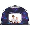 imageKids Play TentPortable Playhouse Children House Easy Set up Indoor Outdoor with Carry Bag for KidsLight Strip Design for Night use Space for Children and ParentsBirthday GalaxyGalaxy