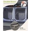 imageMispace Portable Twin Compartment Show House Cat Cage CondoComfy Puppy Home Dog Travel Crate with Carry Bag2 HammocksMats ampamp Collapsible Litter BoxPink