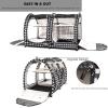 imageMispace Portable Twin Compartment Show House Cat Cage CondoComfy Puppy Home Dog Travel Crate with Carry Bag2 HammocksMats ampamp Collapsible Litter BoxBlack  White