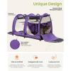 imageMispace Portable Twin Compartment Show House Cat Cage CondoComfy Puppy Home Dog Travel Crate with Carry Bag2 HammocksMats ampamp Collapsible Litter BoxLavender
